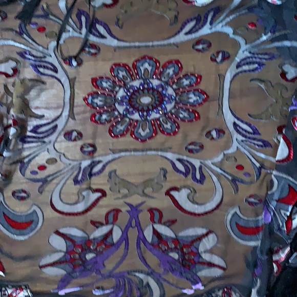 Beaded Boho silk blend, festival boho kimono - Picture 6 of 8